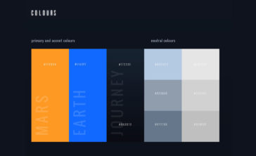 Free Mars Mission XD Style Guide Template - Free Adobe Xd File