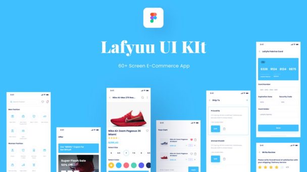 Free E Commerce App UI Kit Figma Templates - Free Adobe Xd File