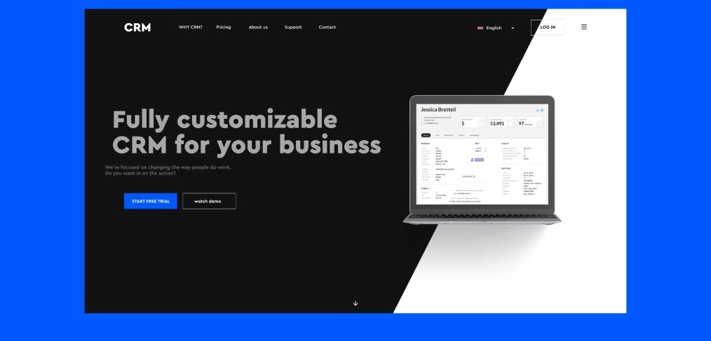 Light Dark Crm Xd Template