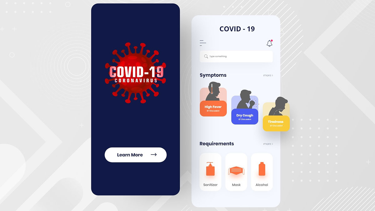 Covid19 Help Mobile App XD Templates