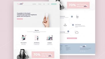 Free Adobe XD Women Health Medical Landing Page