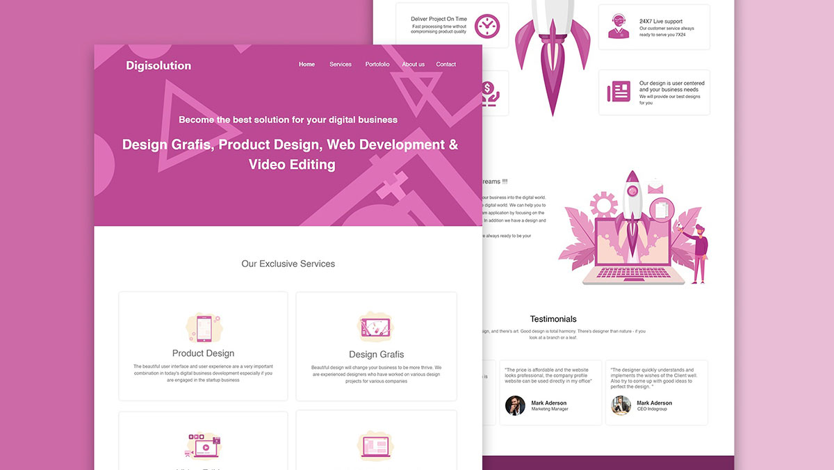 Free Digital Agency Website XD Template