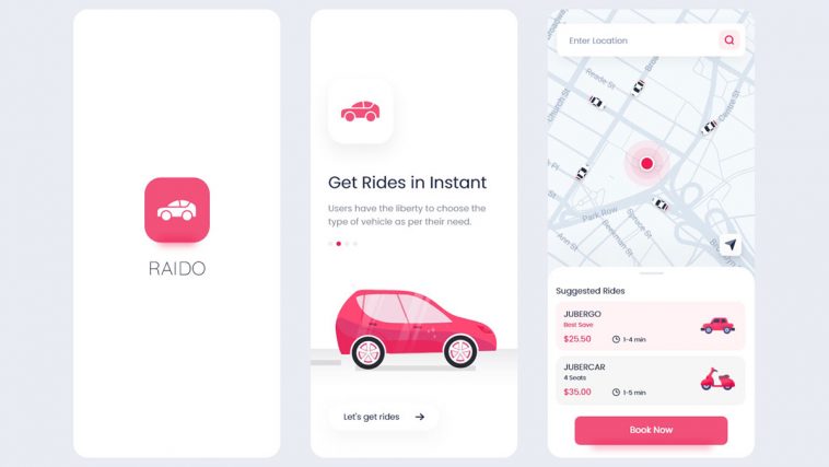 Ride Sharing Mobile App XD Template