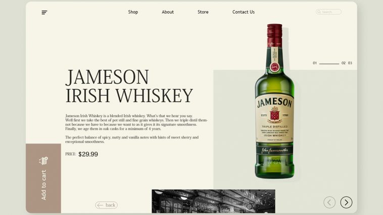 Online Beverages Sale Website Template XD