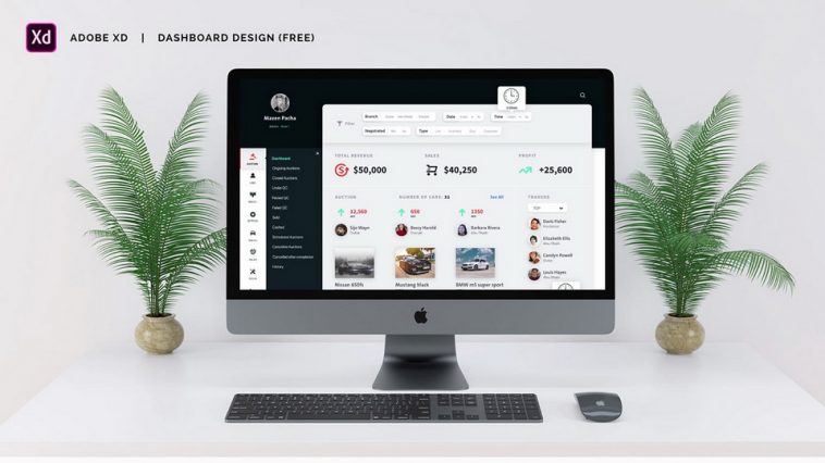 Auction Dashboard XD Template