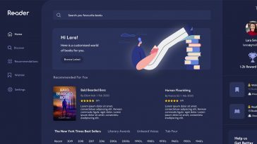 Books Web App UI XD Template and Interaction