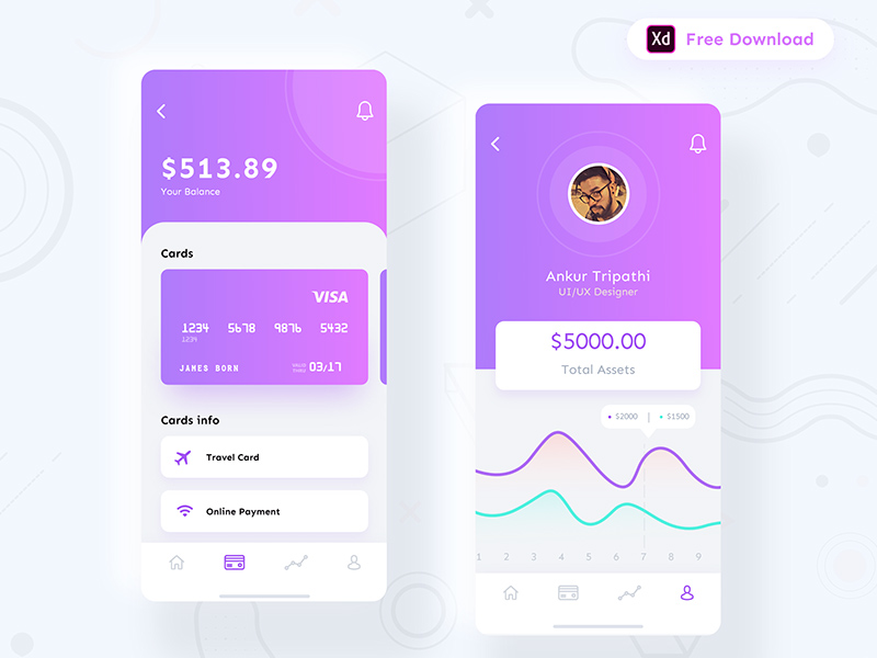 Financial App Design Freebie