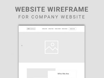 Company Website Wireframe For Adobe Xd