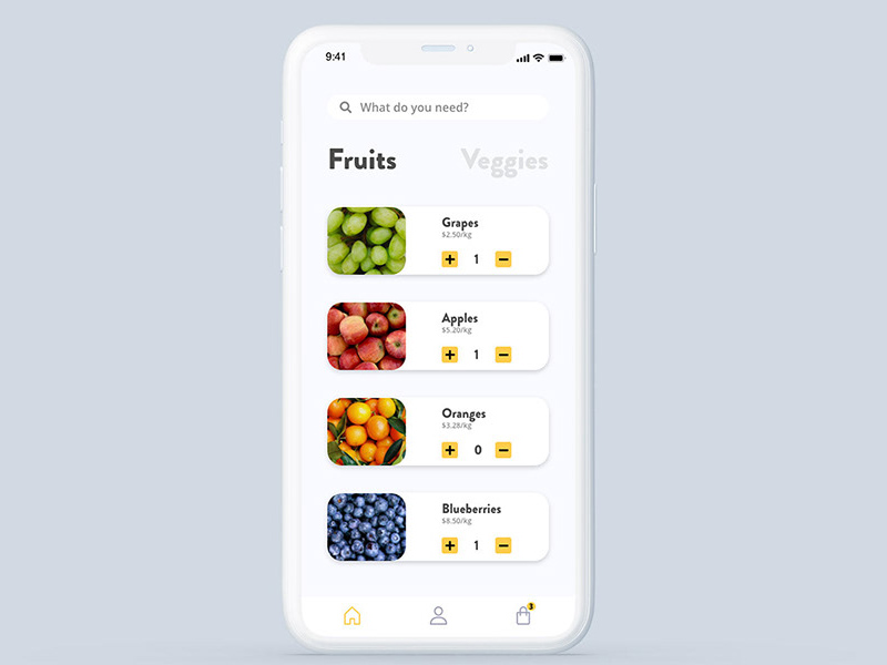 Fruit Delivery App Free Ui Kit
