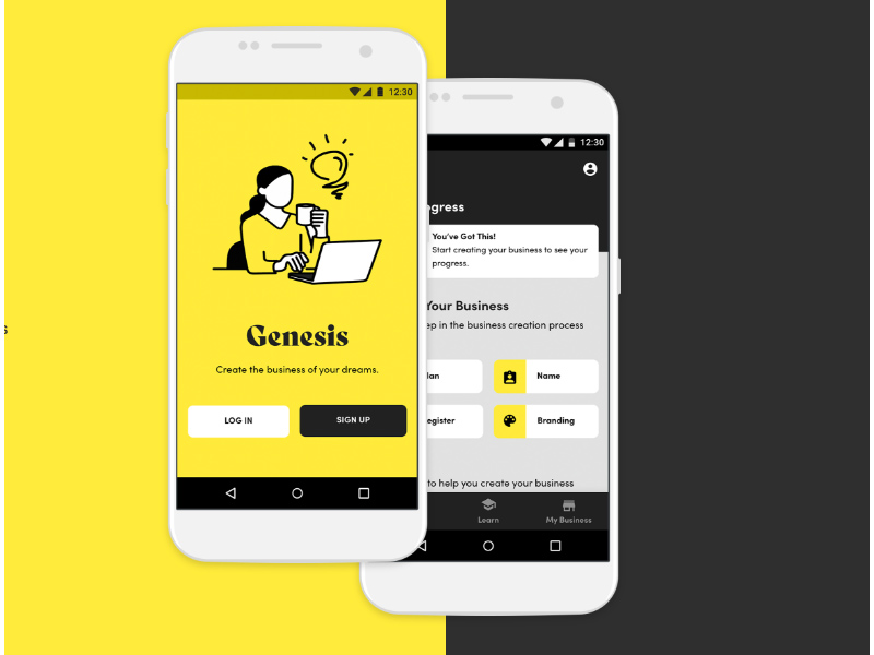 Genesis The Business Creation App Free Ui Template