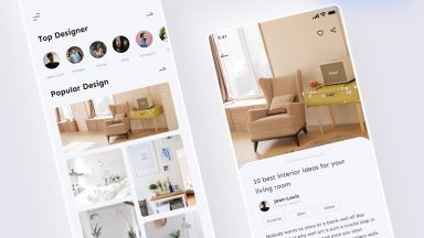 Free Interior App Design Xd Template - Xd File