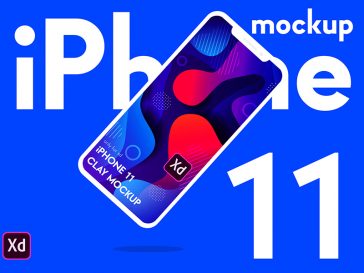Free iPhone 11 Clay Mockup