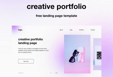 Creative Portfolio Landing Page XD Template