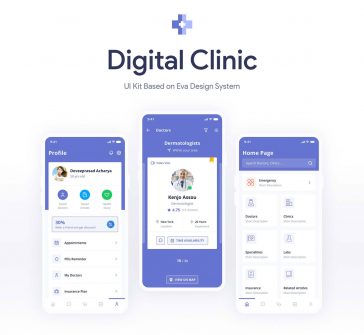 Free Digital Clinic Sketch UI Kit