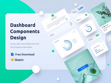 Freebie Dashboard Components Design Sketch