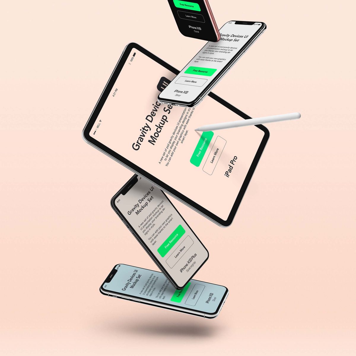 Gravity UI Responsive Devices Mockup 1