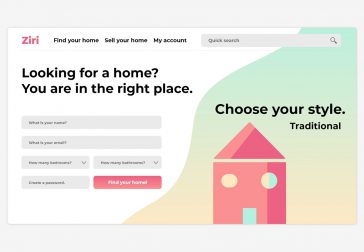 Home Finder XD Signup Template