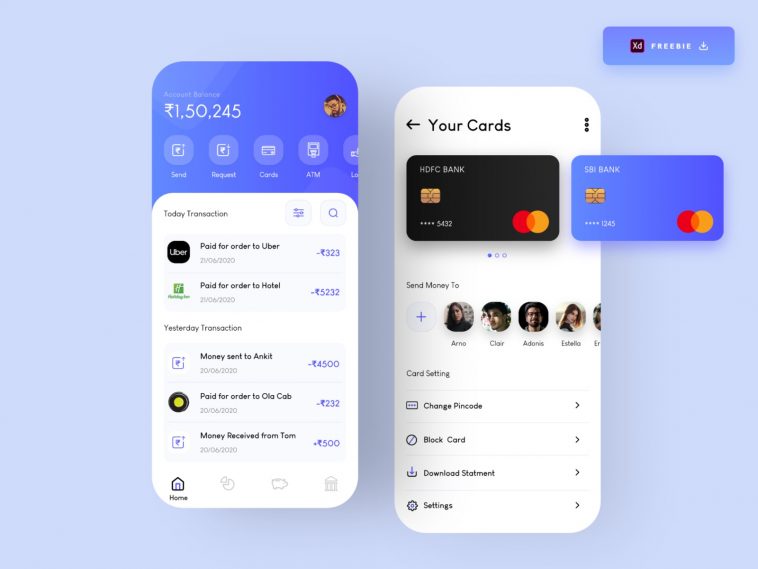 Mobile Banking App XD Concept