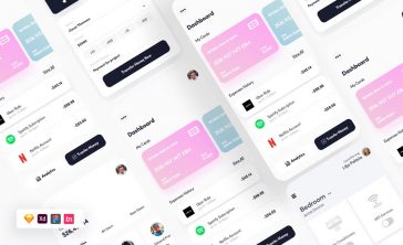 Free Money Transfer App UI Template XD and Sketch - Xd File