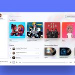 Music Player Web App XD Template