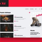 Survival Landing Page XD Template