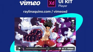 Vimeo UI Player Template Adobe XD