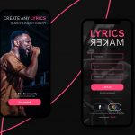 Adobe XD Lyrics Maker App Template