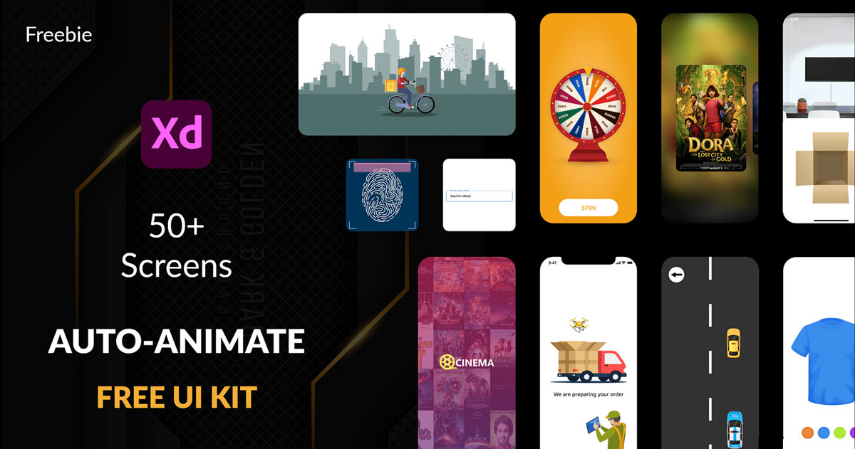 Free Auto Animate XD UI Kit