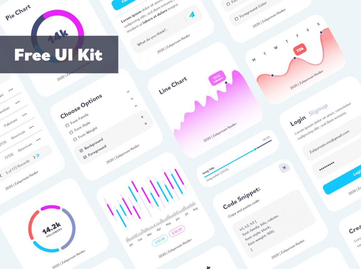 Free Element UI Kit Adobe XD Resources - Free Xd File