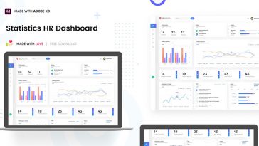 Free HR Stats Dashboard XD Template
