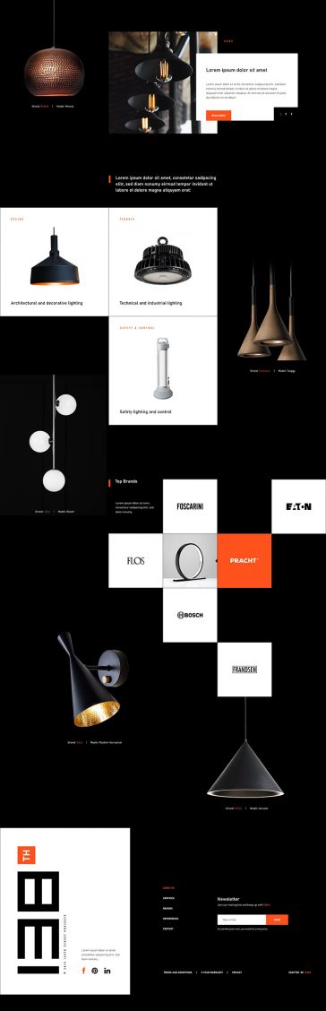 Free Interior Products Webshop Template - Xd File