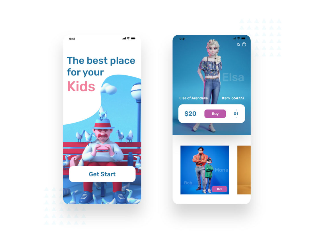 Free Toys Store Apps XD Design
