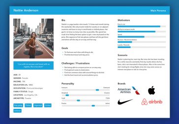 Free UX Persona Template in Adobe XD