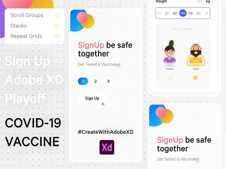 Free Free XD Animated Signup Concept