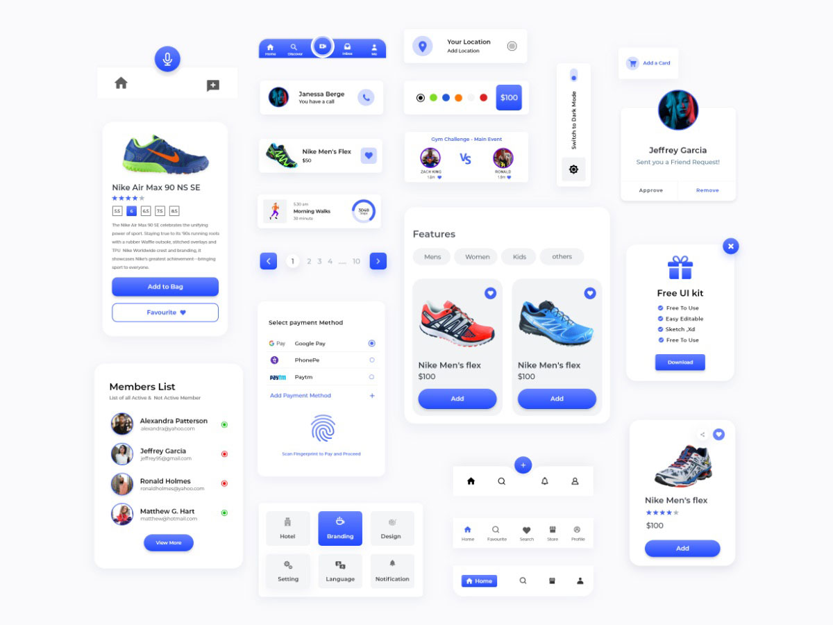 Free XD Components Free Ui Kit