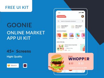 Goonie Online Market Free XD UI Kit