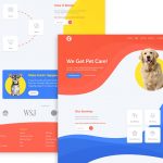 Free Pet Care XD Landing Page Template