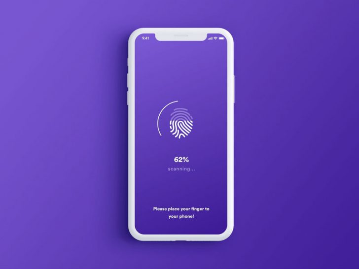 Free Touch ID Fingerprint XD Login Animation Template - Xd File