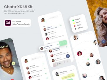Chattr Free Adobe XD UI Kit