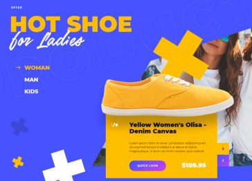 Footware Shop XD Website Template