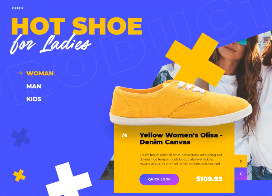 Footware Shop XD Website Template
