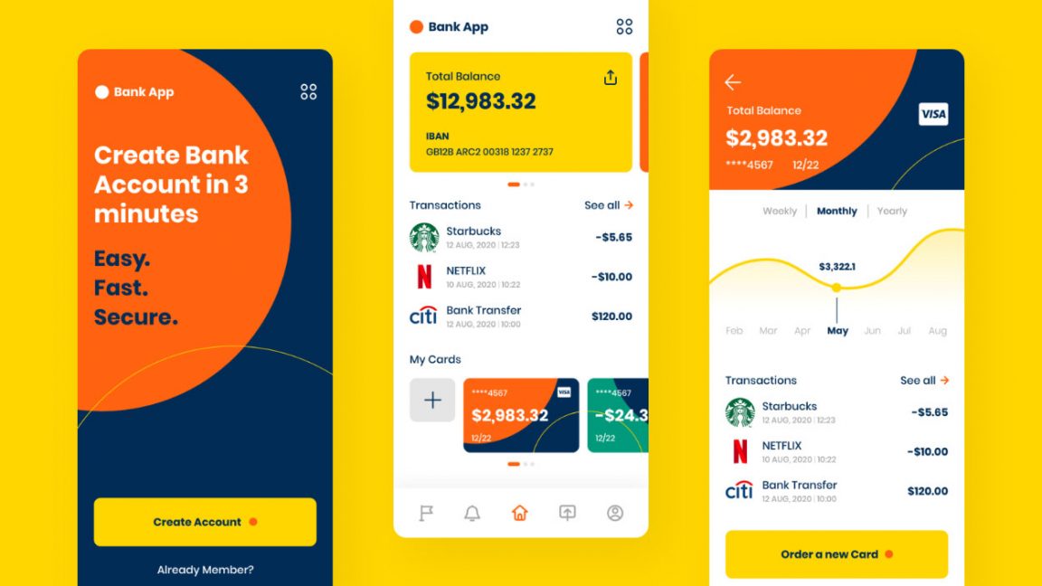 Free Adobe XD Mobile Payment And Checkout Screens Template Xd File