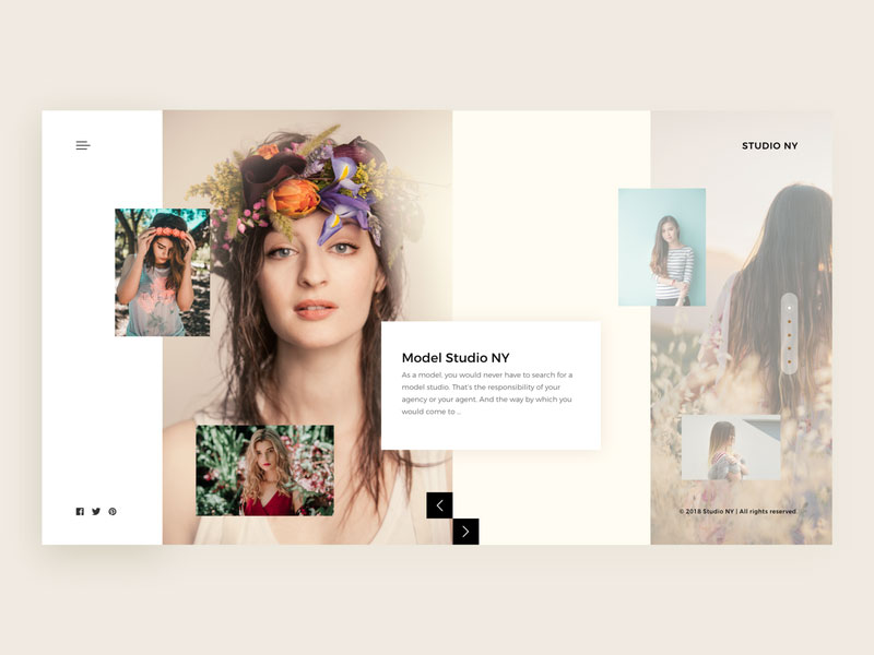 Free Fashion Studio XD Website Template - Xd File