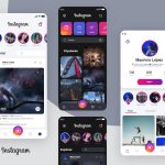 Free Instagram UI Redesign Concept XD Template