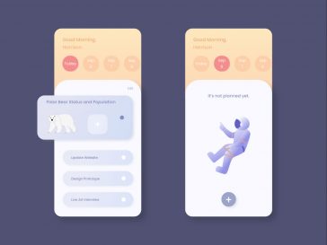 Free ToDo List App UI Adobe XD