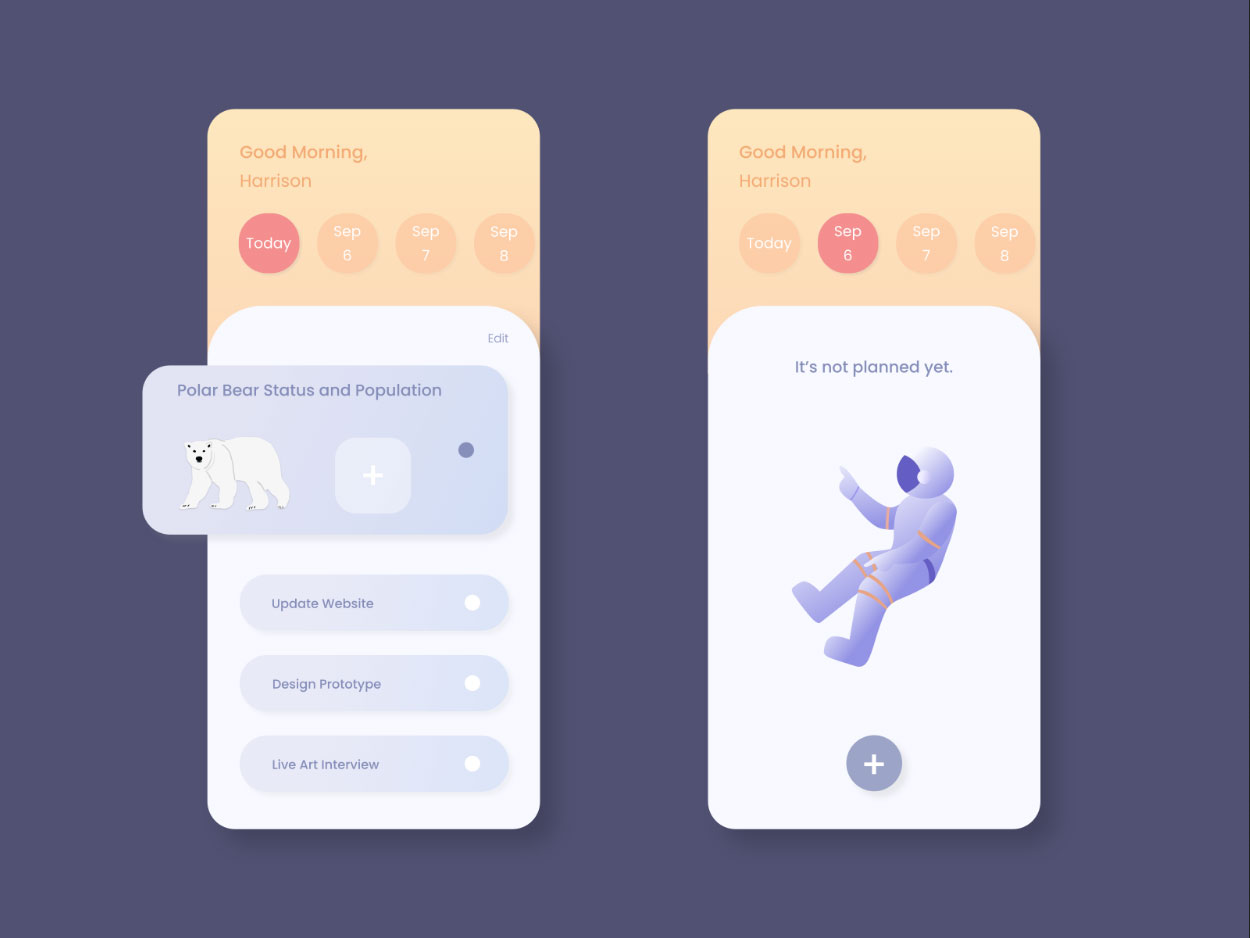 Free Todo List App Ui Adobe Xd Xd File