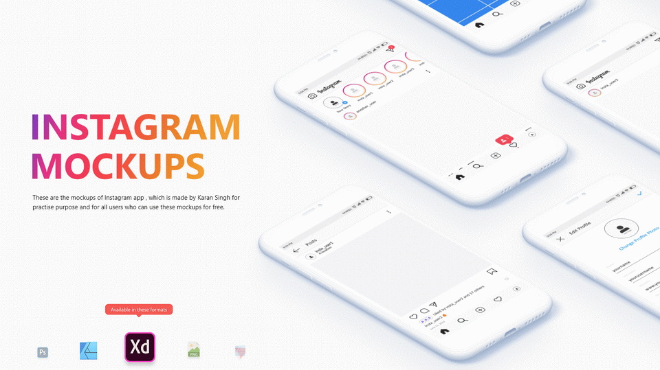 Download Free Instagram Mockups Xd And Psd Free Xd Resources