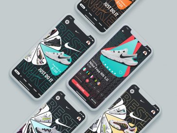 Nike Brand UI/UX Mobile Template
