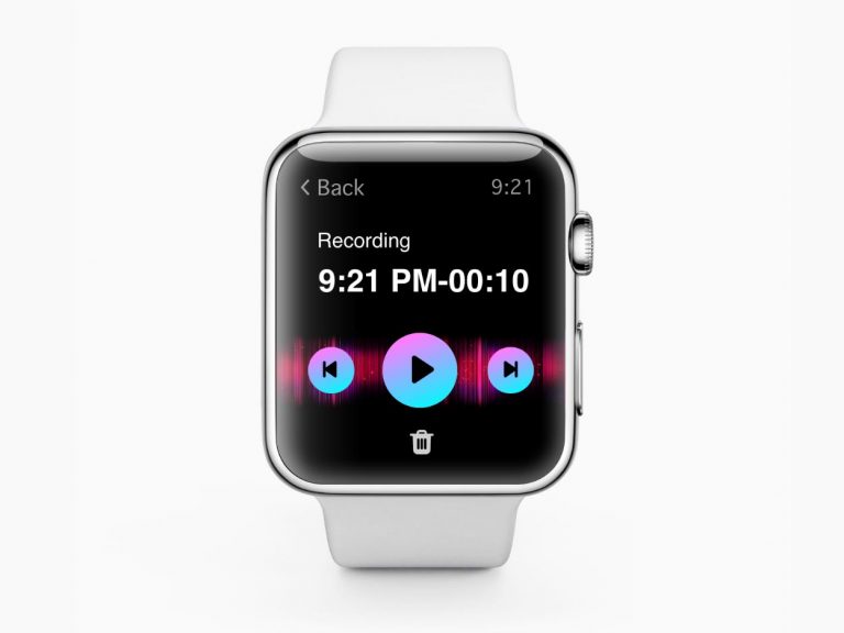 Free Apple Watch Voice Recording Concept Templates Xd File