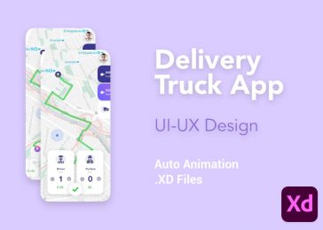 Delivery Truck App XD Template